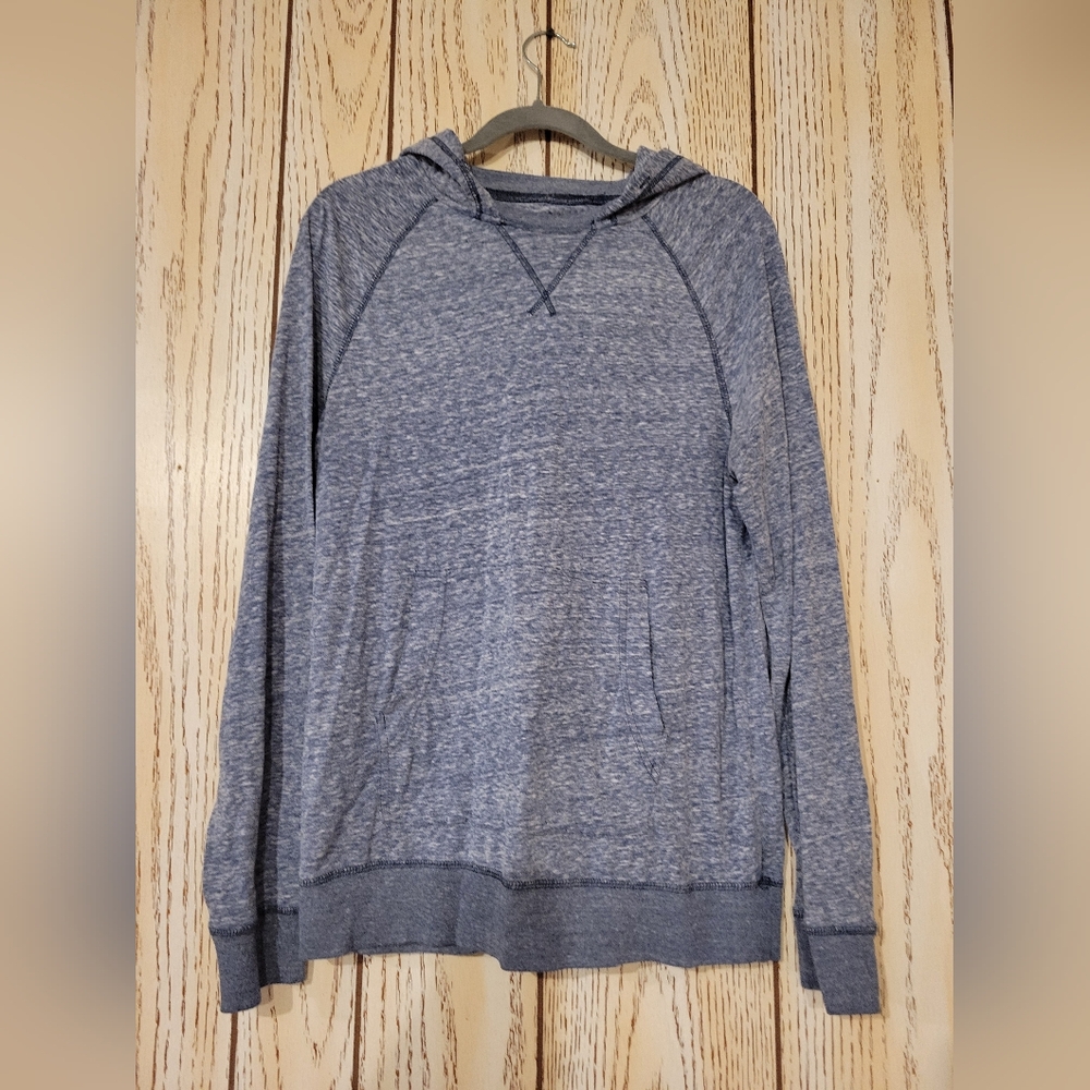 Blue Heathered Hoodie